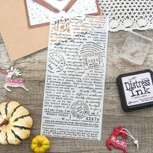 1pc Vintage English Phrase Template, 9.84x4.72 Inches, Reusable Extra Large Size For DIY Scrapbooking, Diary Decoration, Greeting Card Making, Accounting Materials - White - View 4
