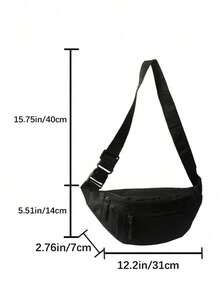 Fashionable Waist Bag For Women Simple Shoulder Bag Lightweight Oxford Cloth Casual Waist Bag, Preppy Bum Bag For The First Day Of School