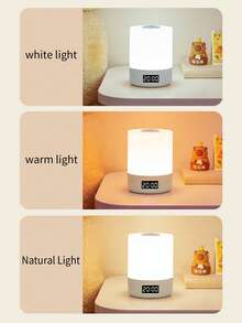 1pc LED Rechargeable Touch Tap Light, Bedside Lamp For Night Feeding, 3 Color Temperatures, Dimmable, Suitable For Bedroom, Dorm - White - View 8