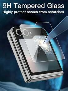 2pcs 9H Hardness Screen Protector Compatible With Samsung Galaxy Z Flip 7, Also Fits Galaxy Z Flip 6/Galaxy Z Flip 5, Bubble-Free, Easy Installation, Ideal For Daily Protection, Office, Home Phone Screen Protection, Waterproof, Shockproof, Anti-Fall, Anti-Scratch - Clear - View 5