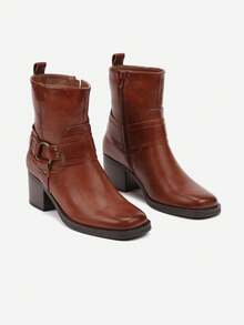 Stivali western da donna - Stivali alla caviglia in stile rock classico - Casual autunno/inverno