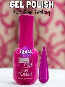 15ml Semi-Permanent Gel Polish 3 Steps Fantasy Nails Gelish Application Professional Use UV - FANTASI MERAH MUDA - View 2