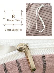 2/3pcs 100% Cotton & Linen Duvet Cover Set (1 Duvet Cover, 1/2 Pillowcases), Without Filler, Suitable For Men/Women Dorm, School Dorm, Dorm Decor, Minimalist Style, Also Suitable For Bedroom And Guest Room