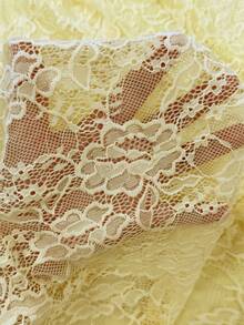 女士优雅浪漫蕾丝拼接露肩长袖美人鱼长裙