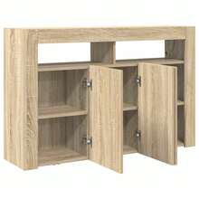 vidaXL Credenza rovere sonoma 116 x 30 x 75 cm Legno multistrato