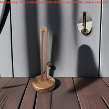 1 Stück Holz Vertikaler Papierhandtuchhalter, Toilettenpapierrollenhalter, Zuhause Küche & Bad Papierhandtuchaufbewahrungsorganisator