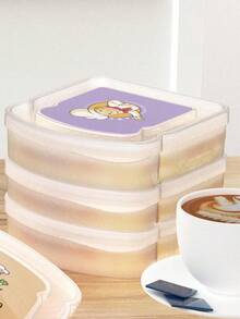 2/4 piezas Caja de almuerzo/Caja de sándwich/Caja de pan, Cocina, Navidad, Caja Bento, Recipiente de sándwich, Caja de almuerzo Caja de almacenamiento de alimentos con forma de tostada de plástico con tapa, Reutilizable, Adecuado para familias o adultos, Suministros de cocina de vuelta a la escuela, Adecuado para trabajadores de oficina, estudiantes, fiestas, al aire libre, campamento, picnics, aperitivos.