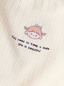 Balabala Girls Training Bra Modal Bralette Teen First Bra - White and Red - View 4