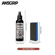 AKSGRP Kit de restauración de faros de coche - Salvador de renovación de faros, líquido potente de restauración de faros que elimina la capa de oxidación para restaurar la transparencia para una conducción nocturna talla grande segura