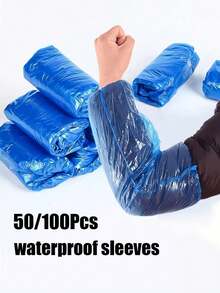50/100Pcs Disposable Arm Sleeves, Transparent Plastic Sleeves, Waterproof, Dustproof, And Oil Resistant Arm Sleeves - Multicolor - View 15