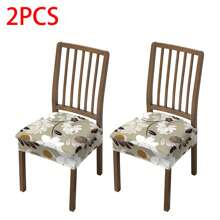 1/2/4/6pcs Printed Stretch Removable & Washable Dining Chair Seat Covers Room Decor Home Decor