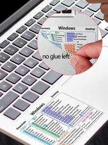 1 件透明键盘快捷键贴纸，适用于笔记本电脑，初学者必备，释放记忆！3.15 X 3.15 英寸 / 8 X 8 厘米