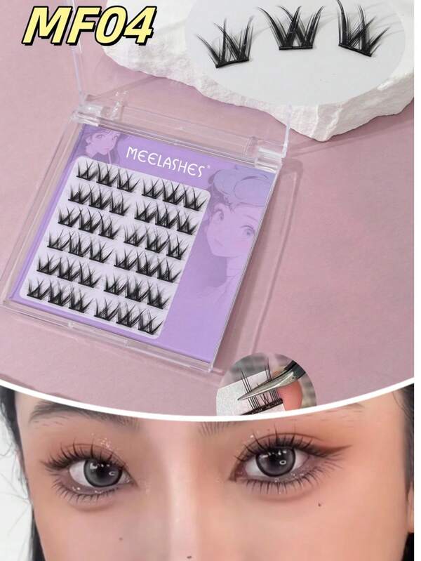 36 pièces/set Faux cils volumisants et doux sans colle, grande capacité