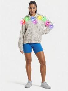 1PCS Light Camo Hoodie Womens Maple Leaf Print Hooded Camouflage Sweatshirt Hunting Cute Tops Y2k Long Sleeve Graphic Hoodies Oversized Made In USA