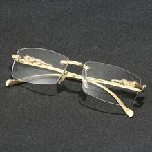 Fashion Frameless Rectangular Glasses, Cute Style, AC Lenses, Won't Make Everything Too Dark, So You Can Wear Them For Night Walks In The City, Valentine's Day, Exquisite Birthday Gift, Accessories Not Included