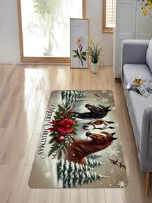 Capacho de porta com tema de cavalo de Natal Love Etiquette, 1/2 unidades - Tapete de nylon lavável à máquina, adequado para entrada de família, perfeito para decoração de festivais, decoração de Natal, cozinha, sala de estar, quarto, tapete de lavanderia - Multicolorido - Ver 15