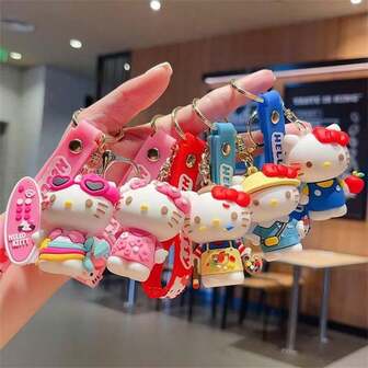  Sanrio Key 1 Piece New Hello Kitty Series Sanrio Disguise Cute KT Cat Cartoon PVC Key Ornament Cute KT Cat Backpack Pendant Accessories S Souvenirs School Letters Car Accessories Cute Small S Small S For Primary School Students Portable Pendants Daily Use Halloween Accessories Teachers Day Christmas Gift Ideas
