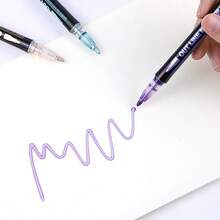 8/12/24/36/48 Colors Dual-Line Contour Pen, Glitter Metallic Pen, Colorful Fluorescent Marker Pen,Acrylic Markers, Marker Pen Set,Perfect For Painting, Illustrations, Handcrafted Art,School Back-To-School Season For Coloring Books And Other DIY Projects,Suitable For Paper, Fabric, Wood, Rocks, Plastic, Glass, Ceramics, Pumpkins, Etc., Acrylic Paint Marker Pens For Students And Adults, Easter,Thanksgiving, Halloween, Christmas Gifts