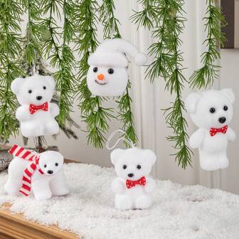 创意、精致、熊、圣诞树、装饰品、圣诞装饰、悬挂装饰、摆件、桌面摆件、小雕像、圣诞装饰品、冬季房间装饰