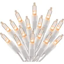 LIUChristmas Lights Clear White 50 Count 13ft Incandescent Mini Lights String Plug In Warm White With White Wire For Mantle Christmas Tree Indoor Outdoor Xmas Wedding Party Decorationschenxiao - ClearWhiteWhiteWire - Xem 3