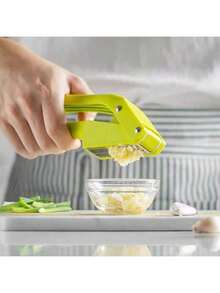 2-In-1 Kitchen Garlic Press, Garlic Slicer, Garlic Mincer, Manual Garlic Press, Garlic Crusher, Multi-Function Garlic Press & Slicer, Manual Garlic Masher, Suitable For Making Garlic Paste, Garlic Slices, Ginger Slices, Ginger Paste