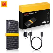 Kodak Disco Sólido Externo Portátil Kodak SSD de 1TB con conector Tipo-C USB3.1, también disponible en 512GB y 256GB, para escritorio/portátil/smartphone