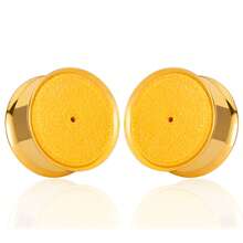 2 piezas Nuevos Dilatadores de Oreja de Acero Inoxidable DIY, Túneles y Enchufes para Perforación, Joyería para Expansión de Orejas, Pendientes Colgantes para Mujeres - redondo - Ver 21