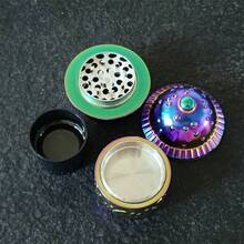 1pc New Mushroom Shaped 4-Layer Metal Grinder Smoking Accessory, Metal Herb Grinder, Available In Colorful/Red And Blue Colors - Multicolor - View 9