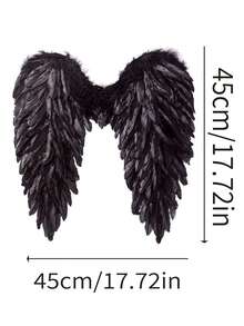 成人及女孩万圣节天使羽毛翅膀服装派对圣诞道具（手工制作）。部分顾客可能会遇到胶水渗漏或羽毛脱落的情况，这是正常现象。如果您介意，请勿购买。 - 天使羽毛翅膀 - 查看 11