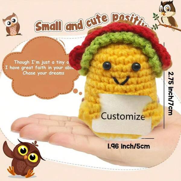 1pc Personalized Laser Engraved Knitted Taurus Statue, Suitable For Party, Birthday, Christmas Gift, Multipurpose, Reusable, Decorative, Delicate, Soft, Cute, Colorful, Adorable, Fun, Customizable, Personalized, Unique, Ideal Gift For Her, Anniversary, Birthday