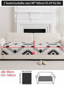 1pc Plush Thickened Sofa Cushion Cover, Modern Minimalist Anti- Warm Sofa Seat Pad, Dust-Proof And Washable Sofa Slipcover, Soft And Fade-Resistant, Pet-Friendly, Fits L-Shaped Sofa And 1/2/3/4-Seat Sofa, Suitable For Bedroom, Office, Living Room