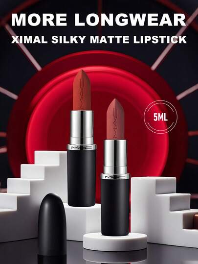  MAC Ximal Silky Matte 唇膏 602 Chili Color 3.5g/0.12 盎司 持久显色，质地柔滑奢华 | 保湿滋润配方 | 惊艳显色 | 彩妆爱好者的理想之选 | 适合工作、休闲外出、正式活动和庆祝活动
