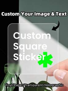 1~108pcs Personalized Labels - Custom Stickers Square Stickers With Any Design Image Logo Text, Waterproof Stickers, Custom Thank You Labels Stickers Unique Ideal Gifts For Her Friends,Son,Daughter,School Students,Workers,Kids School,Home,Office,For Birthdays, School,Home,Halloween,Christmas,Office Decor - White - View 29