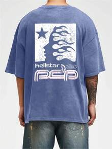 Casual Short Sleeve Tees For Men  Star Shirt For Summer - Xanh đậm - Xem 3