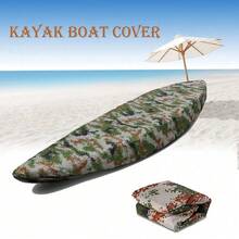 6.8-14.8ft Waterproof Kayak Canoe Cover Storage Dust Cover Boat Protection 210D, UV Protection And Weather Protection, Package Included 1 X Kayak Cover, 1 X Storage Bag, Multiple Size Are Available - Digital Camo - View 1