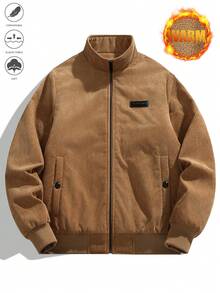 Jaqueta com Gola Elevada, Forrada Termicamente e Reforçada, Outono/Inverno