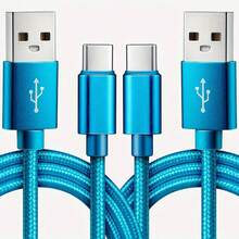1条USB Type-C快充线，尼龙编织，长度可选3.3英尺/6.6英尺/10英尺，USB-A转USB-C充电线，兼容三星Galaxy S25/24/S23/S22/S21、vivo、OPPO、红米手机，兼容 16/16 Pro Max/15/15 Plus/15 Pro/15 Pro Max，兼容红米和一加手机 - 彩色 - 查看 21