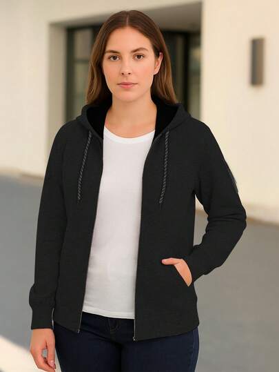 Shendy Vendy Sudadera para Mujer Deportiva de  Moda Casual de Temporada de Manga Larga Outfit  Mujer, Sudadera para Mujer Deportiva con Forro Termico Ligera, Capucha Ajustable Cierre de Cremallera y Bolsillo en Manga Lateral con Cierre  Liso    Casual    Nudo  Cordón  Bolsillo    Sudadera, Chamarra,Mujer  Deportes y fitness  viaje  Diario  Casa    Toda la Temporada