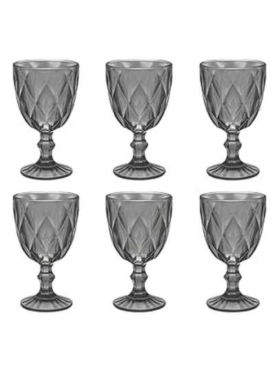 Juego de 6 copas de vidrio (240 ml) Bluelander, diseño elegante y resistente, perfectas para vino, agua o cócteles, ideales para reuniones y celebraciones
