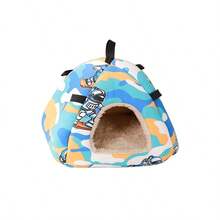 ITANDME 仓鼠棉窝冬季保暖床屋小宠物毛绒吊床适用于鸟类、鹦鹉、雪貂、仓鼠、松鼠、狨猴