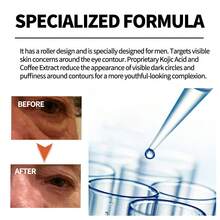 EAST MOON Men's Eye Cream Deep Moisturize Fade Fine Lines Improve Dark Circles Anti-Puffiness Improve Eyes Bags Lighten Dark Repair Damaged Skin Hydrate Energetic Eye Roller - Black - View 7