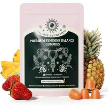 Feminine Balance Gummies, Premium Balance Supplement For Women PH Health, Immune Support, Energy Support, Vegan, Gluten-Free, Strawberry Flavor, Delicious 60 Gummies, 1 Pack 30 Servings.. - 1 - Xem 1