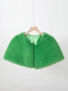 1 chiếc khăn choàng lông cáo đa năng mùa đông mới cho nữ dùng cho váy cưới, áo choàng lông tơ cao cấp, áo choàng ngắn có nút ẩn - Nhiều màu - Xem 22