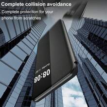 Hadaasi 1个黑色智能窗口翻盖皮套，滑动式答录，PU材质防窥，侧边窗口，柔韧硅胶硬质背板保护套，兼容三星Galaxy S26 Ultra/S26 Plus/S26/S26 Edge/S25 Ultra/S25 Plus/S25/S25 Edge/S25 FE/S24 Ultra/S24 Plus/S24/S23 Ultra/S23 Plus/S23 FE/S23/S22 Ultra/S22 Plus/S22/S21 Ultra/S21 Plus/S21/S20 Ultra/S20 Plus/Note20 Ultra/Note20/Note10+/A73/A72/A71/A54/A53/A52/A34/A33/A32/A22/A14/A13/A12/A56/A36/A26/A07/A17/A55/A35/A25/A15/A16/A06/A57/A37 - 黑色 - 查看 6