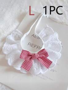 1 Pure Cotton Lace Scarf For Cats, Cat Accessories, Dog Accessories, Cat Items, Pet Bows, Cute Decorative Bibs, Cat Bow Ties, Halloween Decorative Cat Collars