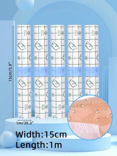 ATOMUS 5 cuộn băng dán co giãn chống thấm nước, màng băng trong suốt, thích hợp cho hình xăm, tắm rửa, v.v.