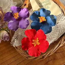 1/5 piezas Pinzas para el cabello de mujer con flores de color degradado, elegantes y minimalistas de unicolor, adecuadas para uso diario, casual, fiesta, viaje, coleta, moño, lavado de cara, maquillaje, combinación de atuendos, pinzas de garra, pasadores de cabello, accesorios de color rosa