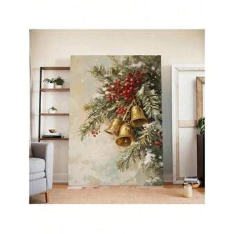 Lienzo de arte de pared de Papá Noel y renos, decoración navideña. Pintura de Papá Noel, arte de pared navideño, decoración de vida natural vintage, póster de arte, decoración de pared para sala de estar, pintura en lienzo con opción de marco