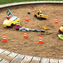 1/7/14/21个交通锥，仿真锥路标路障，小型交通标志锥用于微景观沙盘工程施工路锥模型，生日礼物，派对礼物 - 彩色 - 查看 5