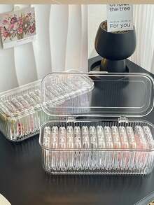 1pc Transparent Acrylic Crystal Bracelet/Necklace/Jewelry Display Box, Jewelry Storage Box, Anti-Oxidation Thickened Bracelet Box - Multicolor - View 9